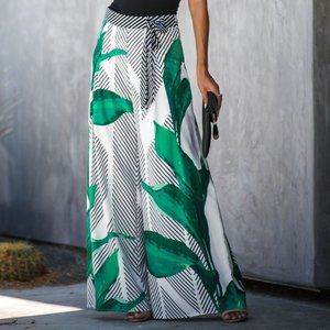 Vici Dolls Floral & Striped Pants MEDIUM